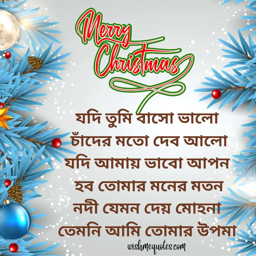 Merry Christmas Wishes for Husband In Bengali 