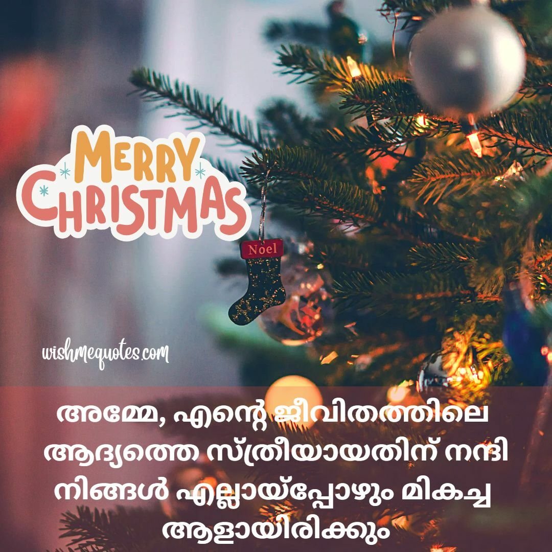 Merry Christmas for Mother in Malayalam 