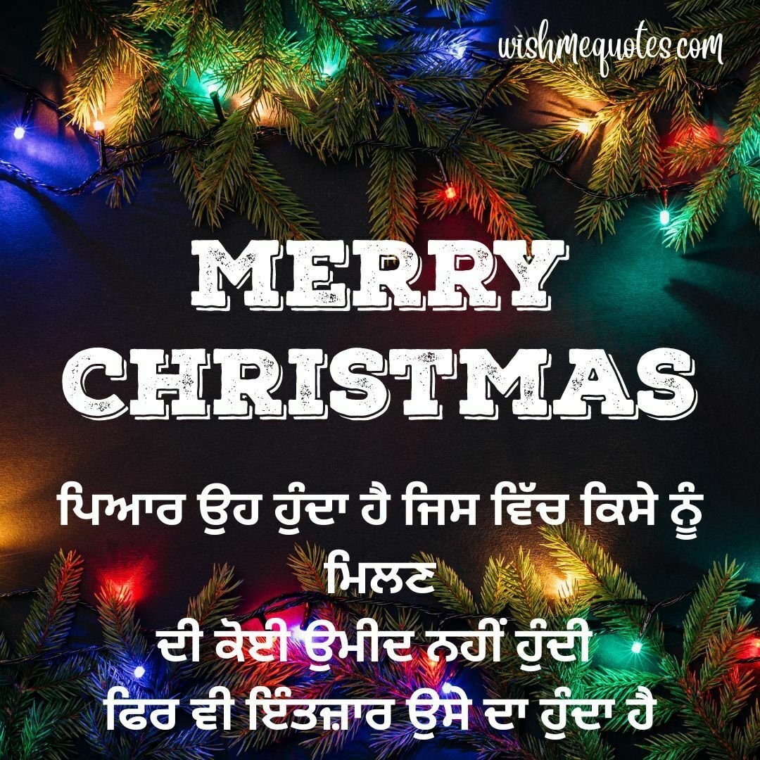 Merry Christmas Text in Punjabi for Boyfriend