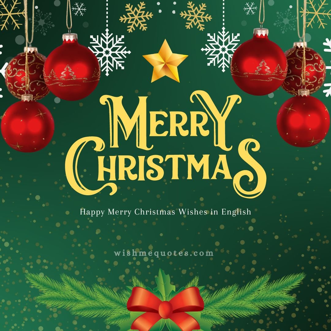 Happy Merry Christmas Wishes in English