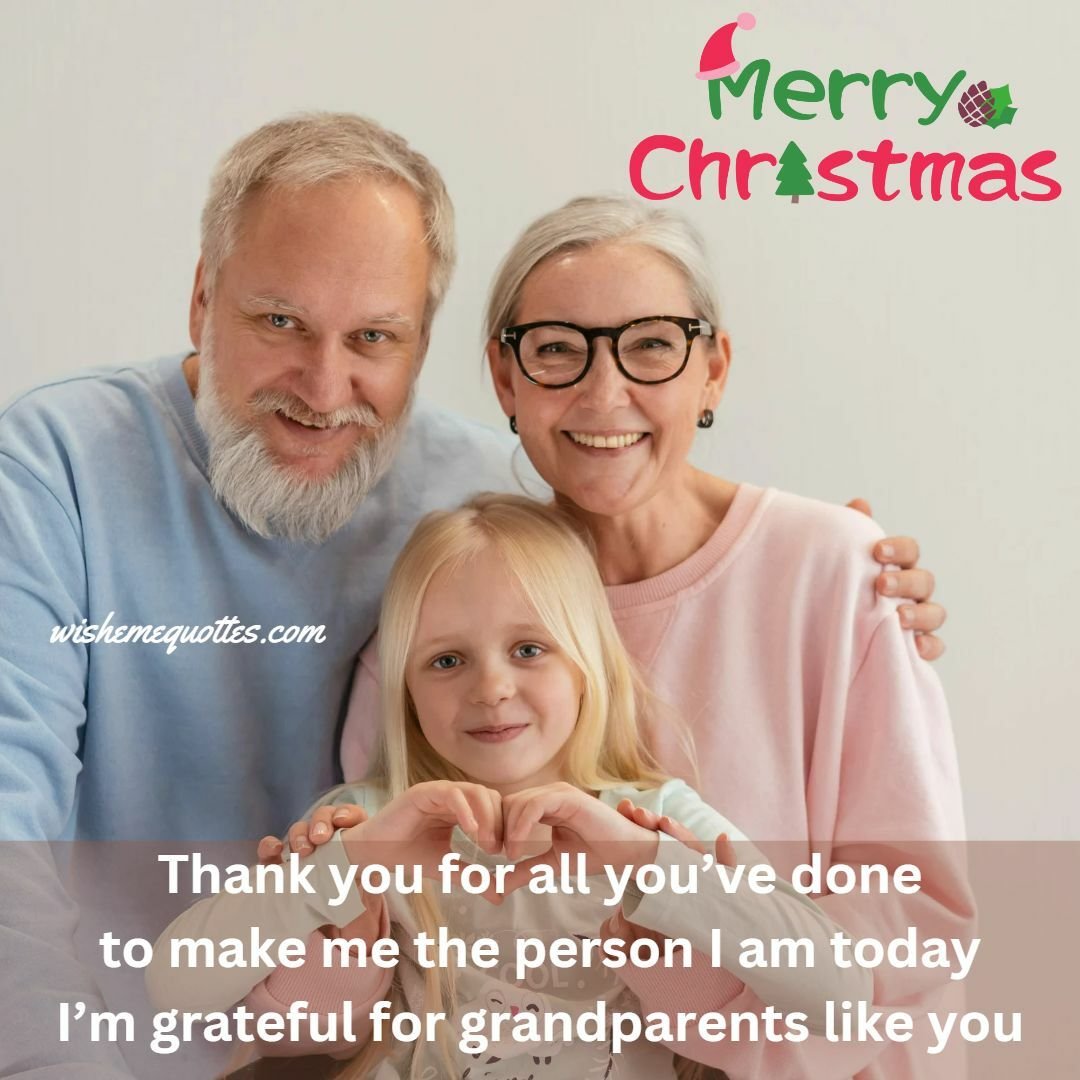 Happy Merry Christmas Wishes for Grandparents in english