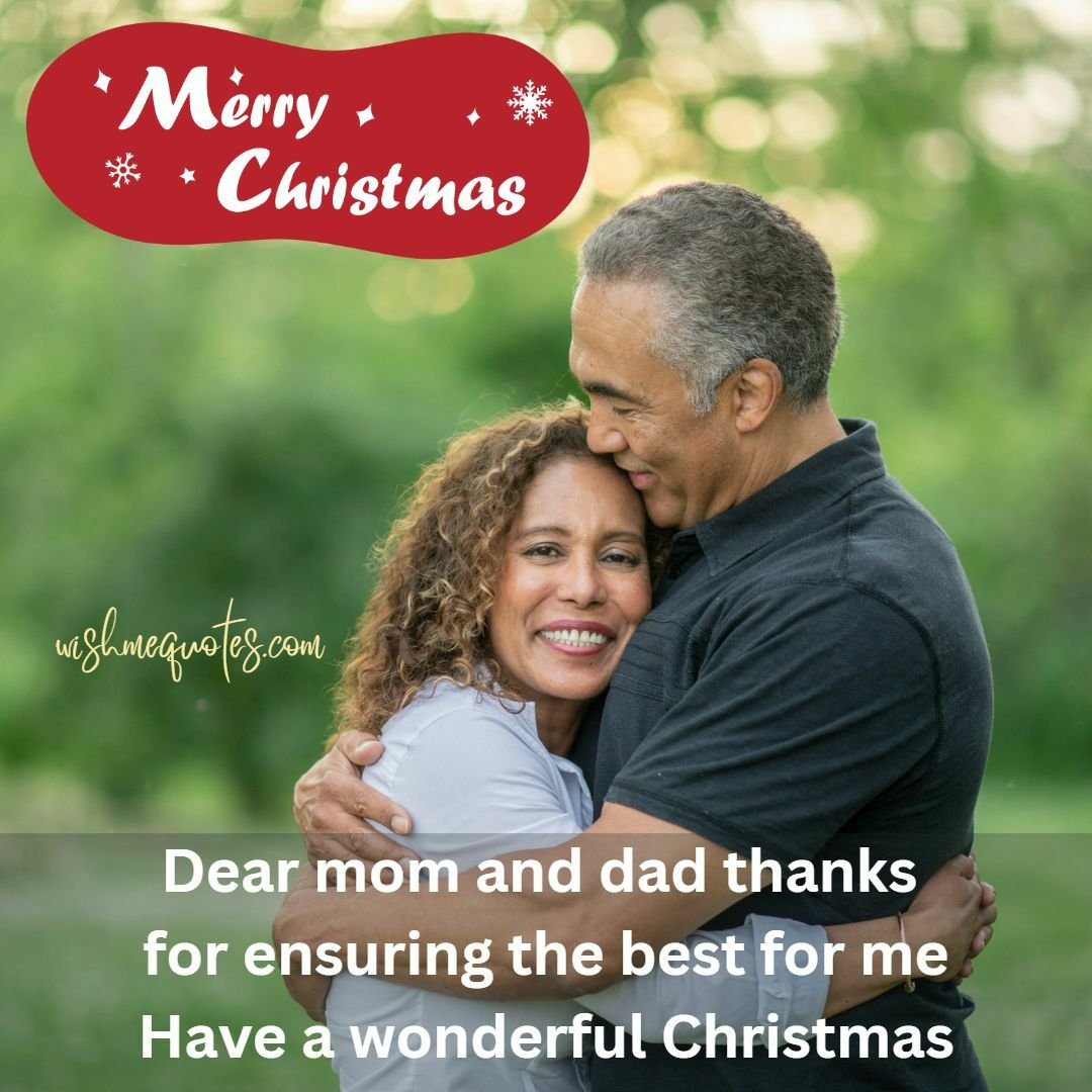 Merry Christmas Wishes for Mom & Dad in english