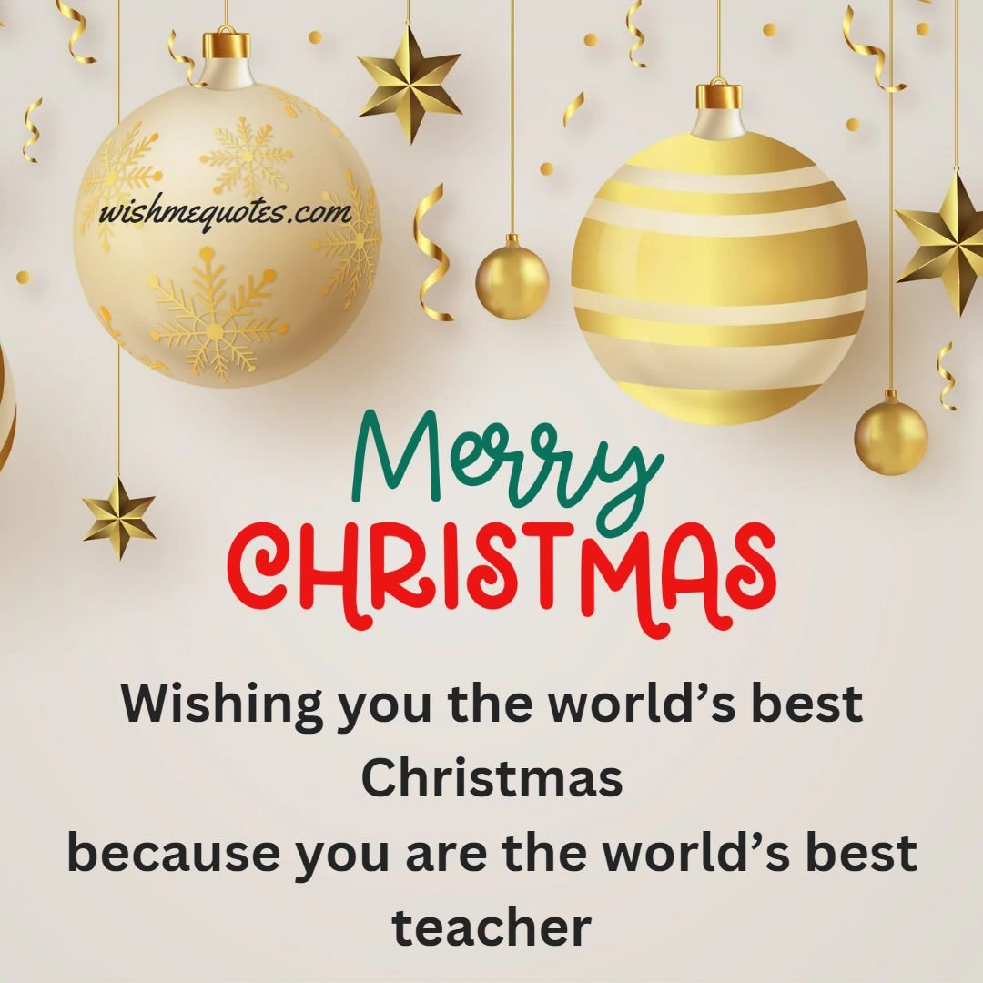  Merry Christmas in english for Teacher