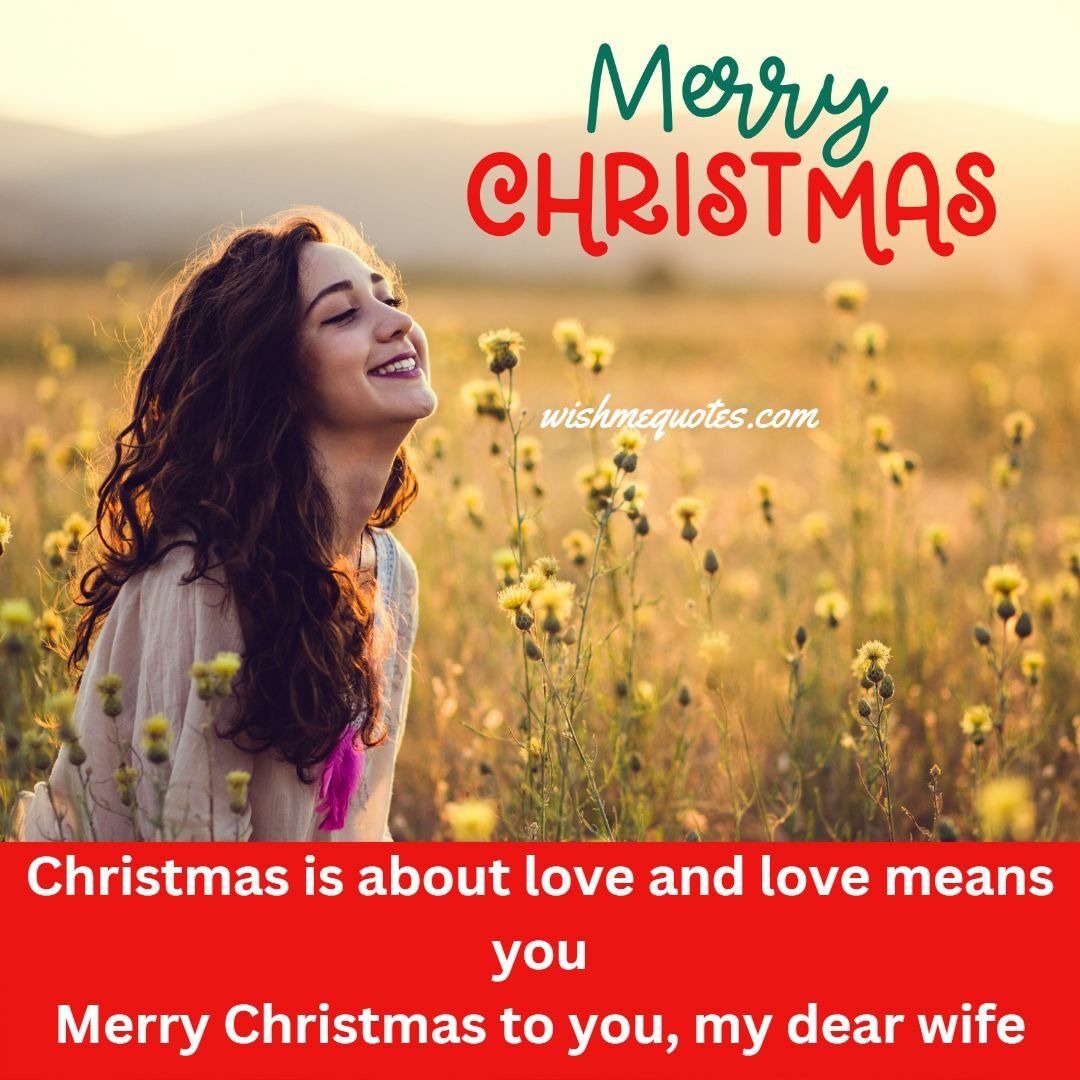 Happy Merry Christmas Wishes in english for Wife