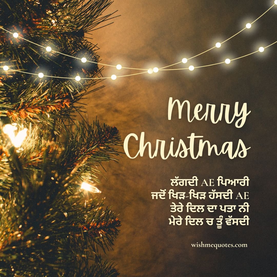 Merry Christmas Wishes in Punjabi for Boyfriend