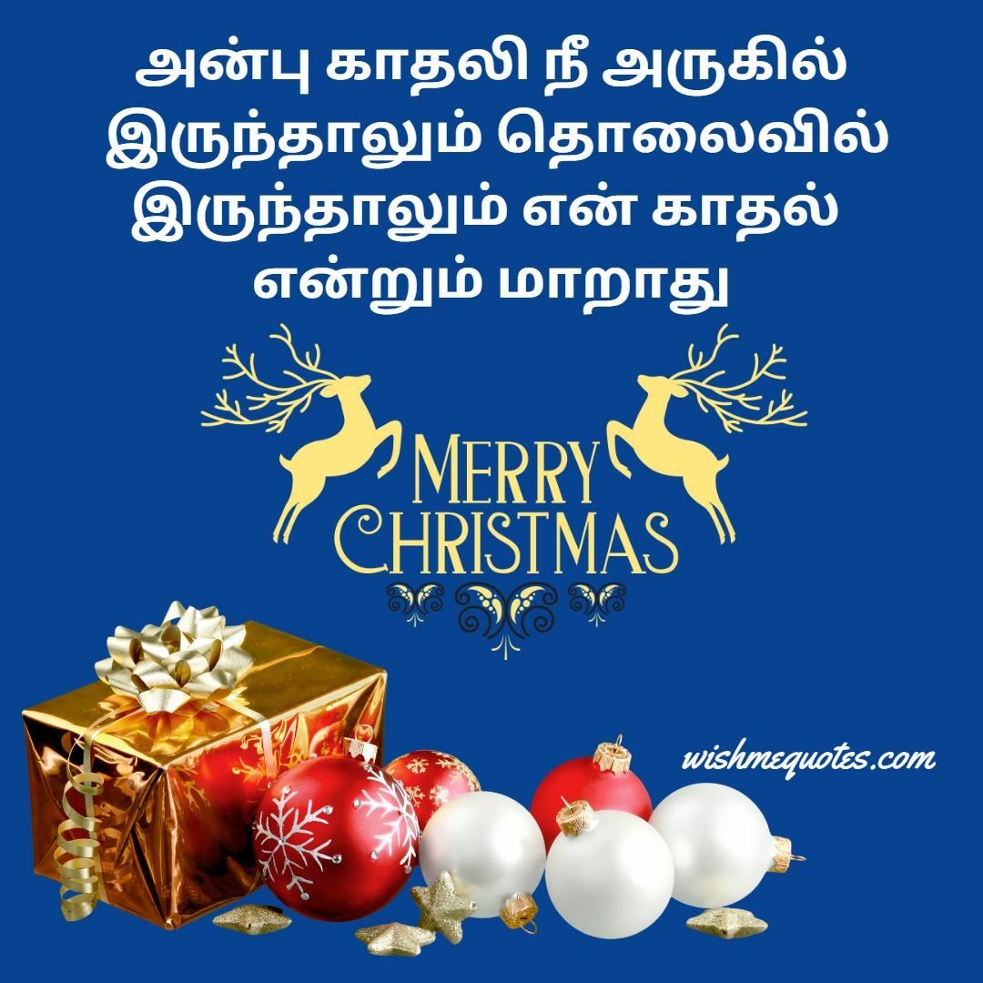 Merry Christmas Wishes in Tamil  for Wife