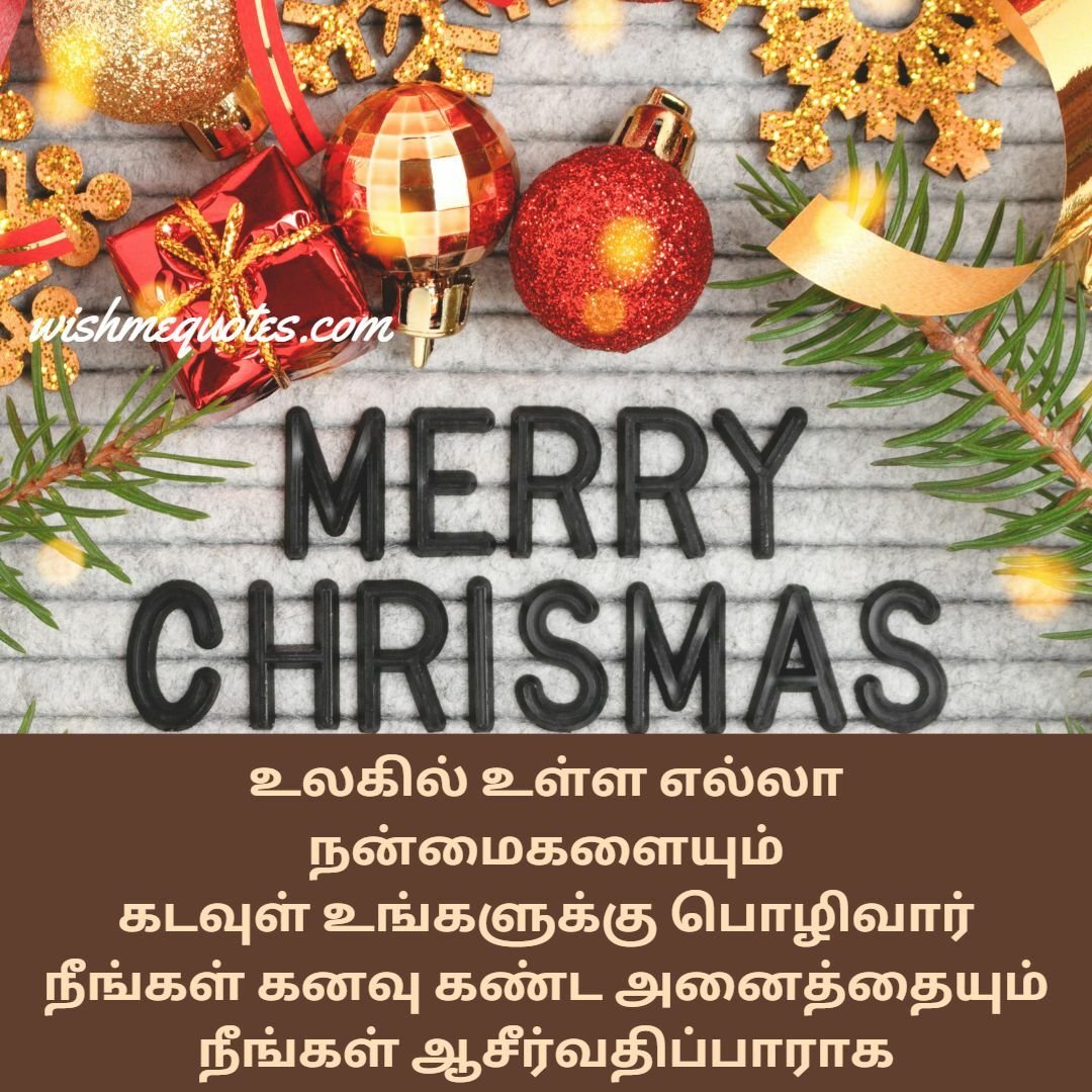Happy Merry Christmas quotes in Tamil