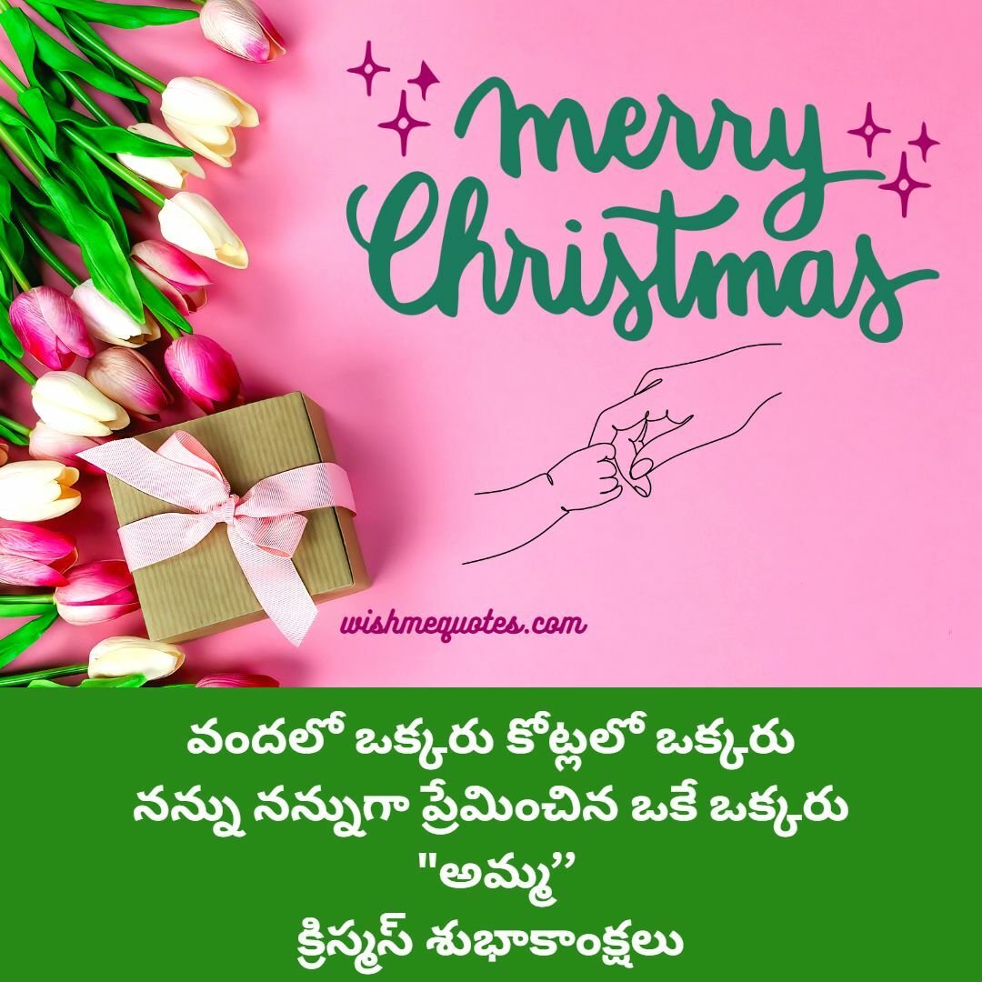  christmas Wishes in Telugu for mother
