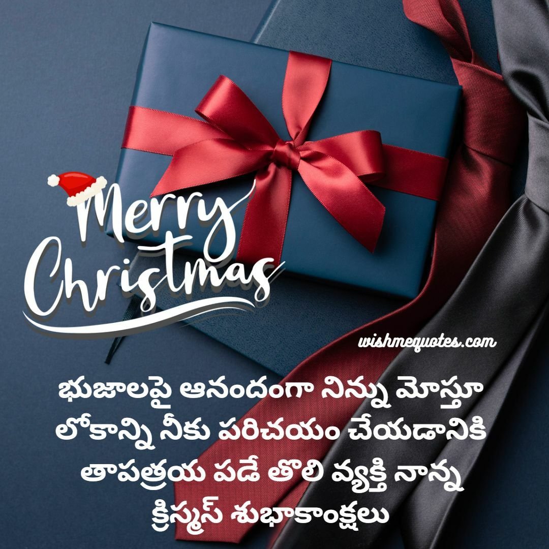 Christmas Wishes Text in Telugu for Father