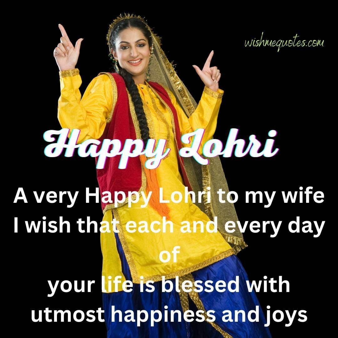 Happy Lohri Wishes for Wife in English