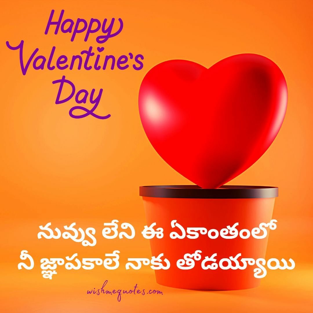 Happy Valentine's Day My Love in Telugu