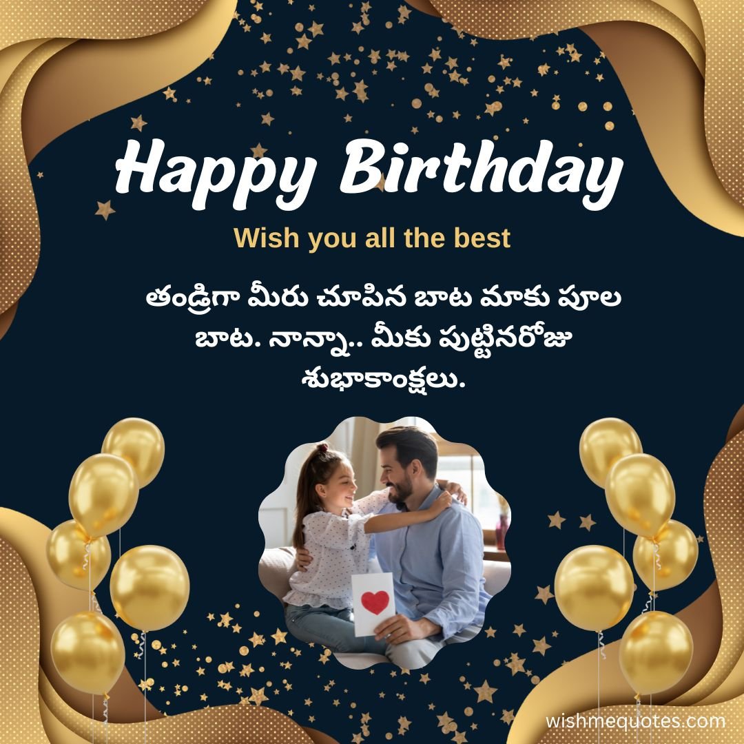 Happy Birthday Wishes In Telugu For Dad