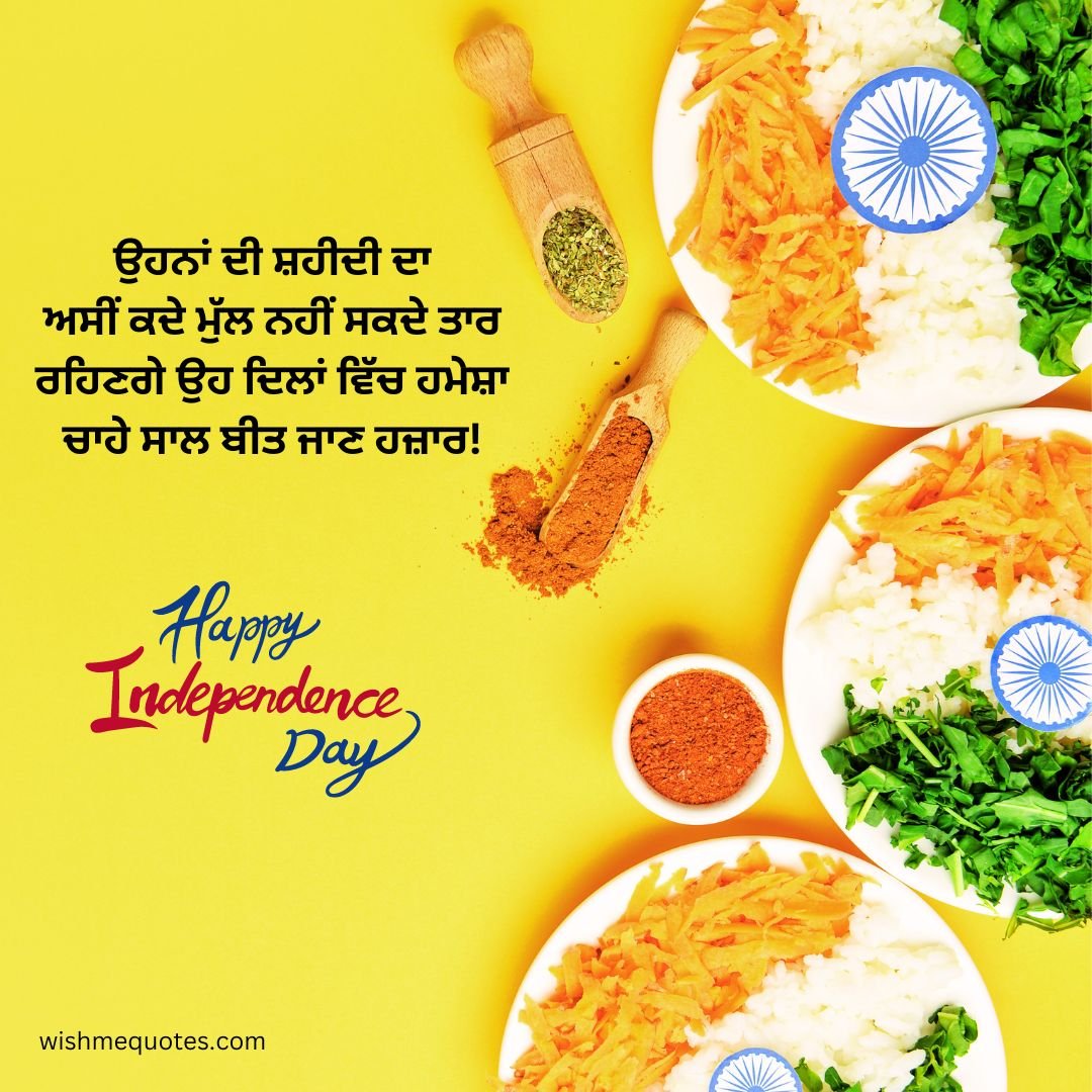 Happy Independence Day Quotes Of India in Punjabi