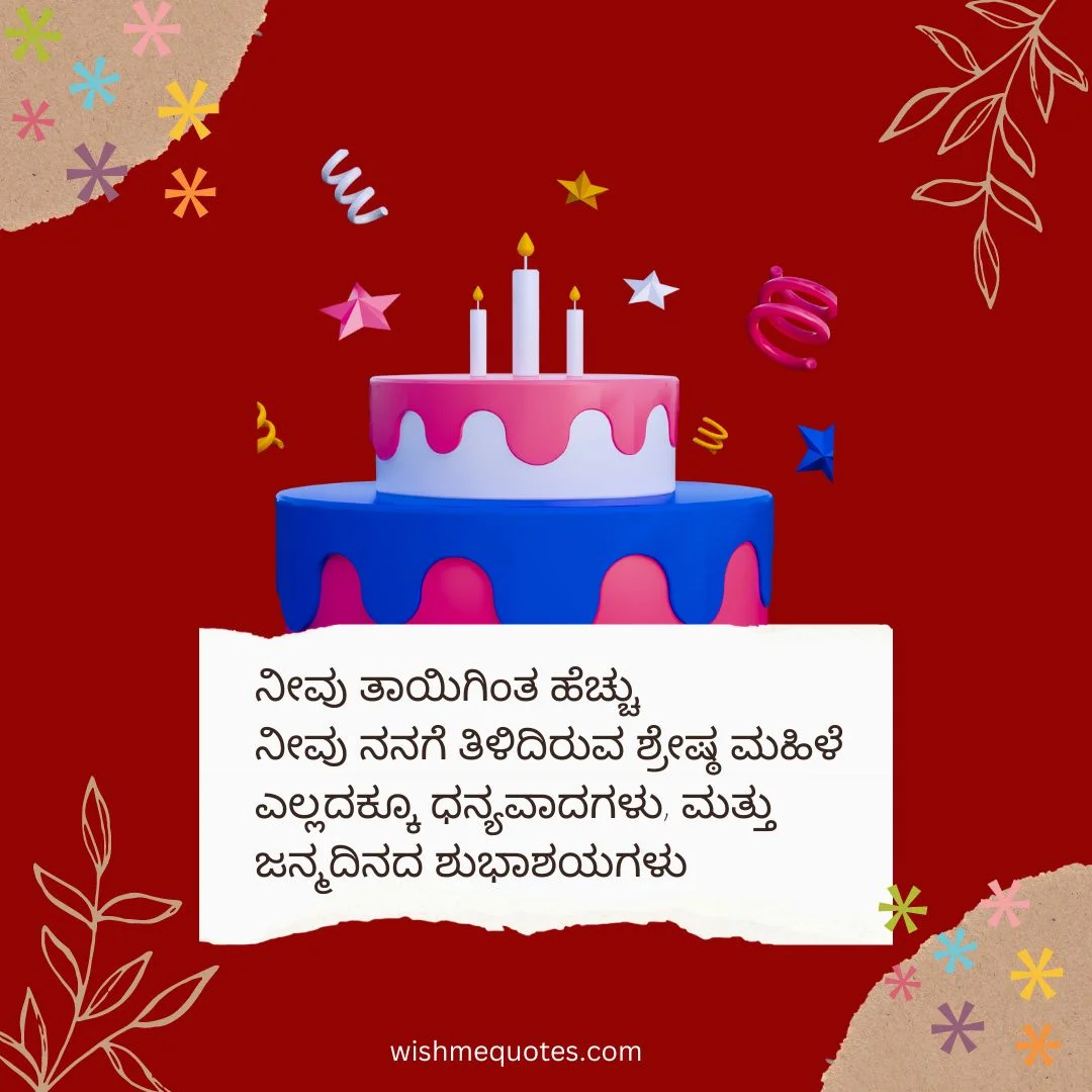 Happy Birthday Wishes for Mother In kannada